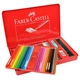 Набор цветных карандашей Faber-Castell Classic Knight на масляной основе, 48 цветов, карандаши для рисования, цветные карандаши, 115848, красная жестяная коробка, для эскизов и художественных зарисовок. - изображение 4