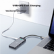 Розширювальна док-станція Chuanyu Type-C, конвертер USB-C на HDMI, розгалужувач SD/TF, сумісний з Huawei Apple MacBook 7, HDMI+PD, швидка зарядка+USB/C*3 - изображение 9