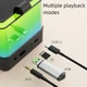 Портативная Bluetooth колонка караоке K18 с микрофонами с RGB подсветкой, speaker с FM USB TF AUX - изображение 8