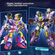 Игрушечный робот-трансформер DISON Transforming Alliance 3 Super Star Pulda Jin Gang Four-In, подарок на день рождения для детей, подарок для мальчиков. - изображение 8