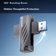 Флеш-накопичувач HP 512 ГБ USB 3.2 з однією головкою, обертовий, 150 МБ/с, високошвидкісний обертовий USB-накопичувач, для бізнесу, офісу, навчального комп'ютера, великої ємності, сумісний з різними системами, сірий - изображение 7