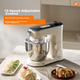 ACA Chef Machine and Dough Mixer Home Use 6.5L Full Automatic Kneading All-in-One Machine Egg Beater Pasta Maker Meat Grinder Sausage Stuffer Cooking Machine Membrane Master ASM-A3 - зображення 10