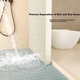 Шторка для душа Mercury Home Textiles, устойчивая к плесени, складная, с магнитной перегородкой, высококачественная водонепроницаемая, с разделением на сухую и влажную зоны, односекционная. - зображення 5