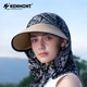 Женская соломенная шляпа Kenmont с широкими полями, свободного кроя, складная, с защитой лица, всесторонняя защита от солнца, модель 6241. - изображение 6