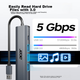 Розширювальний концентратор Acer USB 3.0 на Gigabit Ethernet, адаптер мережевого кабелю для ноутбука, конвертер RJ45, розширювальна док-станція для робочого столу - зображення 8