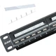 Патч-панель ZLEUE ZL-P6A 19" 3U 24 порта Cat 6 с модулями и организатором кабеля Черная - изображение 1