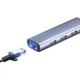 Адаптер USB-Ethernet для ThinkPad Lenovo, преобразователь сетевого порта RJ45, USB-концентратор, док-станция расширения, разветвитель для ноутбука, удлинительный кабель LRA3 100 Мбит/с - изображение 1