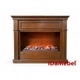 Каминокомплект IDaMebel Sorrento коричневый черная патина, размер 1295x1055x400 с паровым камином A-Fire Cassette SF100 Multi с настоящим 3D эффектом пламени, звуком, дровами и цветным пламенем - изображение 3