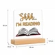 Табличка настольная «Shhh I'm reading» белая - изображение 2