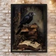Постер «Готический ворон и книги» на холсте 30×40 см - изображение 3