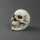 Статуэтка череп «Gothic Skull» полистоун белая - изображение 5