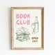 Постер «Book Club Open 24-7» бумажный бежевый - изображение 1