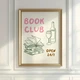 Постер «Book Club Open 24-7» бумажный бежевый - изображение 3