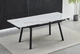 Стіл MADRID CERAMIC 120(180)*85 білий глянець/чорний каркас - изображение 1