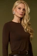 Женский лонгслив 3125 ТМ Triko Bakh 42-44 шоколад (3125_chocolate_1) - изображение 7