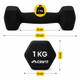 Гантелі вінілові Crivit 2 x 1 кг Black (R4836131820250) - изображение 4