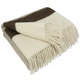 Плед 100% вовна ягняти Lambswool 140x220 см білий-бежевий коричневий - зображення 1