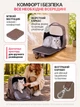 Рюкзак переноска для кота кошки котенка маленьких собак до 8 кг прозрачный коричневый (002280) - изображение 6