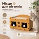 Домик-когтеточка для котов 2-в-1 с верхней лежанкой и подвесными игрушками 51×28 см, на два входа - изображение 3