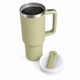 Термокружка Tumbler с ручкой и крышкой, трубочка 30 см, термос для кофе, чая и холодных напитков Оливка - изображение 2