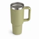 Термокружка Tumbler с ручкой и крышкой, трубочка 30 см, термос для кофе, чая и холодных напитков Оливка - изображение 7