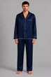 Чоловіча піжама із італійського шовку BOBRAND "Premium Blue" - 2XL - зображення 2