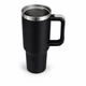 Термокружка Tumbler с ручкой и крышкой, трубочка 30 см, термос для кофе, чая и холодных напитков Черный - изображение 3