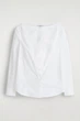 Сорочка жіноча COS boat-neck cotton shirt 1290659003 Eur 36 Білий - изображение 6