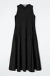 Сукня жіноча COS panelled gathered-side midi dress 1267743001 S Чорний - зображення 6