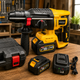 Перфоратор Krafftec Germany аккумуляторный ударный 48 В 8 А·час SDS Plus отбойник строительный 3–5 Дж три режима сверления долбления 4000 уд мин реверс регулировка скорости LED 2 батареи для бетона кирпича ремонта демонтажа кейс - изображение 4