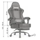 Кресло офисное Bonro B-059 черное с подставкой для ног из экокожи и велюра до 120 кг (163-76-42412137) - изображение 4