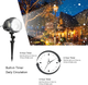 Світлодіодний проектор сніжинок Snowflake Lamp IP65, LED різдвяна ілюмінація для дому та вулиці, пульт, таймер, водонепроникний - зображення 10