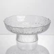 Фруктовница на ножке Ice Textured 20 см с ледяной текстурой стекла Yiwu HP-34-89 (A-051296) - изображение 1