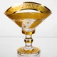Конфетница стеклянная Bogema Gold 15 см с золотым декором для сервировки Yiwu HP-34-134 - изображение 1