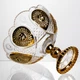 Ваза для фруктов Gold Glass стеклянная 22 см на ножке Yiwu HP-34-140 - изображение 4