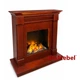 Каминокомплект IDaMebel Washington цвета красное дерево, размер 1200x1185x485, с паровым камином Dimplex Cassette 600 LED LOG с настоящим 3D эффектом пламени, дровами и звуком - изображение 1