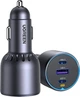 Ładowarka samochodowa Ugreen UG-35024 75W 3-Port Fast Car Charger 2xUSB-C + USB-A Grey (6941876230242) - obraz 3