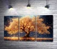 Модульная картина Сказочное дерево с золотистым отливом 60x35 см Модуль №2 (006264) - изображение 1
