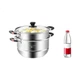 Пароварка з нержавіючої сталі MAXCOOK 304, 34 см, двошарове дно, сумісна з газовою та індукційною плитами MCZ1536 - изображение 3
