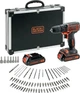 Дриль-шуруповерт Black+Decker 18 В з 2 акумуляторами 1.5 Аг (BDCDC18BAFC-QW) - зображення 1