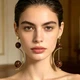 Жіночі сережки "Астрономія" 9.5 см jewelry Золотисті - зображення 1