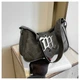Женская сумка багет 7076 темно-серая - изображение 2