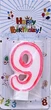 Свеча для торта "Цифры 9" 7,5*4см (5151-9) - изображение 2