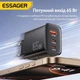 Зарядний пристрій Essager GaN 65W для телефону, планшета, ноутбука, 2 x USB-C+USB-A (ES-X57), чорний - зображення 4