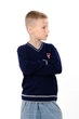 Дитячий джемпер для хлопчика зі смужками NoBrand 104 Темно-синій (p-20883-251544) - зображення 2