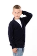 Дитяча однотонна кофта для хлопчика NoBrand 134 Темно-синій (p-20885-251571) - зображення 2