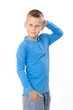 Дитячий однотонний джемпер для хлопчика NoBrand 110 Блакитний (p-20887-251605) - изображение 3