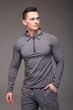 Чоловіча лонгслів R.A. Polo Long Grey на блискавці 2XL - зображення 1