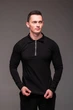 Чоловіча лонгслів R.A. Polo Long Black на блискавці S - зображення 1