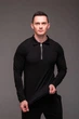 Чоловіча лонгслів R.A. Polo Long Black на блискавці S - зображення 5